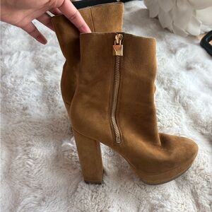 Michael Kors Brown Suede Heeled Boots